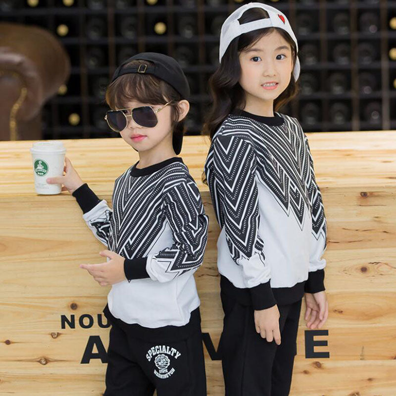 Geometric Striped Matching Outfits