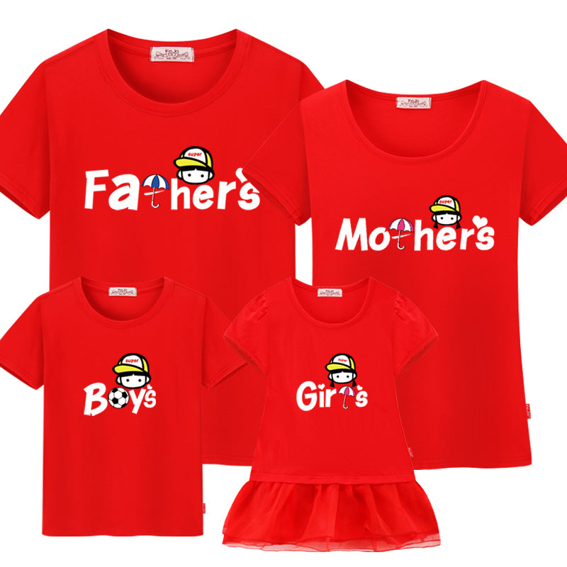 Leisure Cotton Matching T-shirts