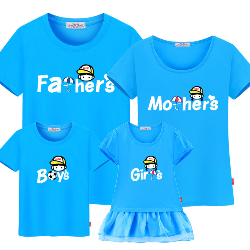 Leisure Cotton Matching T-shirts