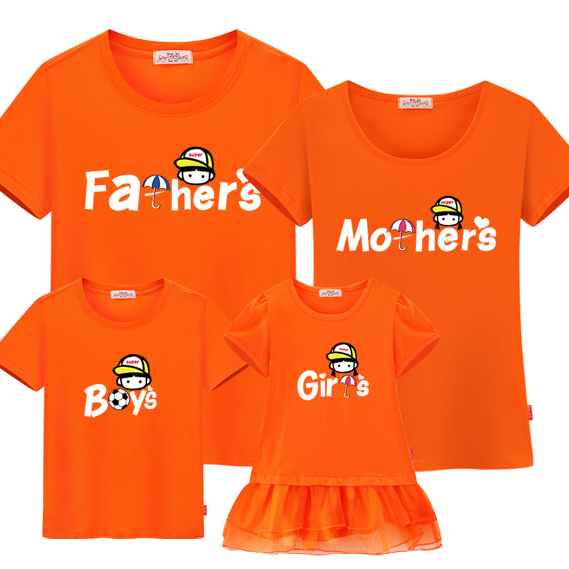 Leisure Cotton Matching T-shirts