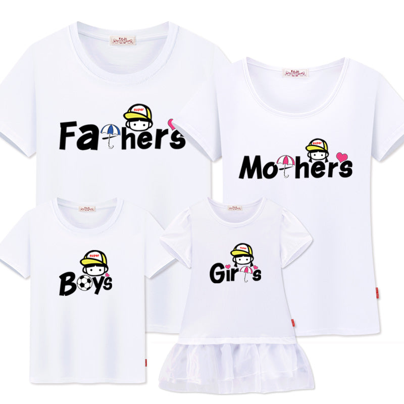 Leisure Cotton Matching T-shirts