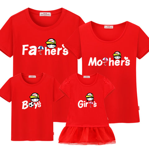 Leisure Cotton Matching T-shirts
