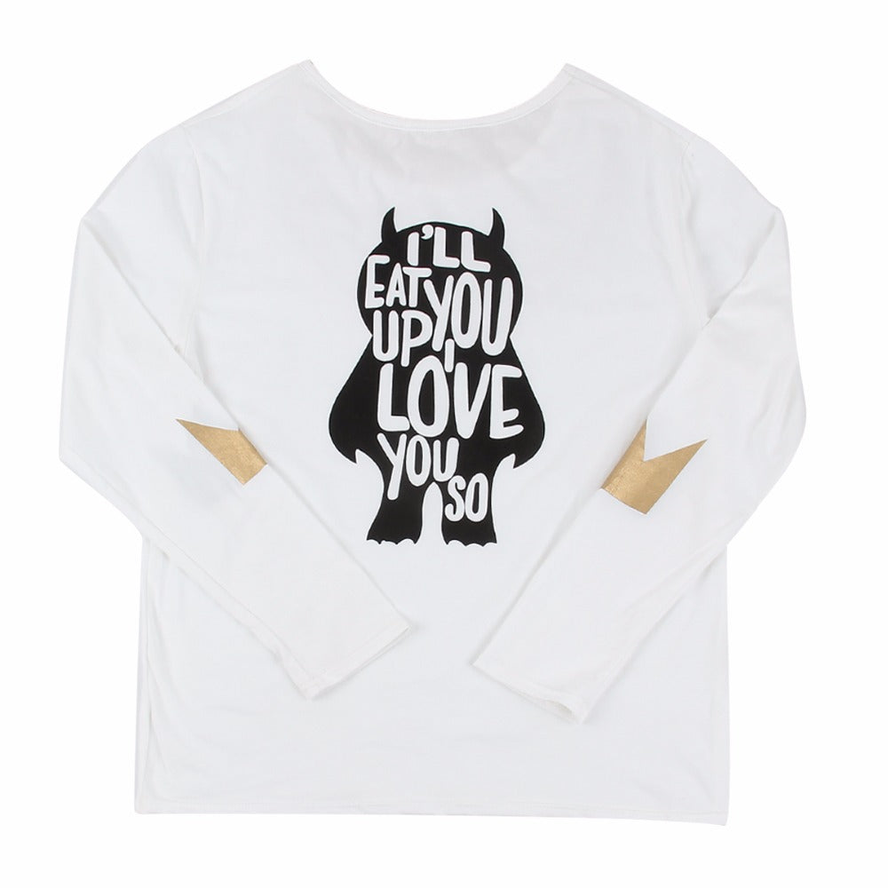Fashion Cartoon Matching Long Sleeve Shirt