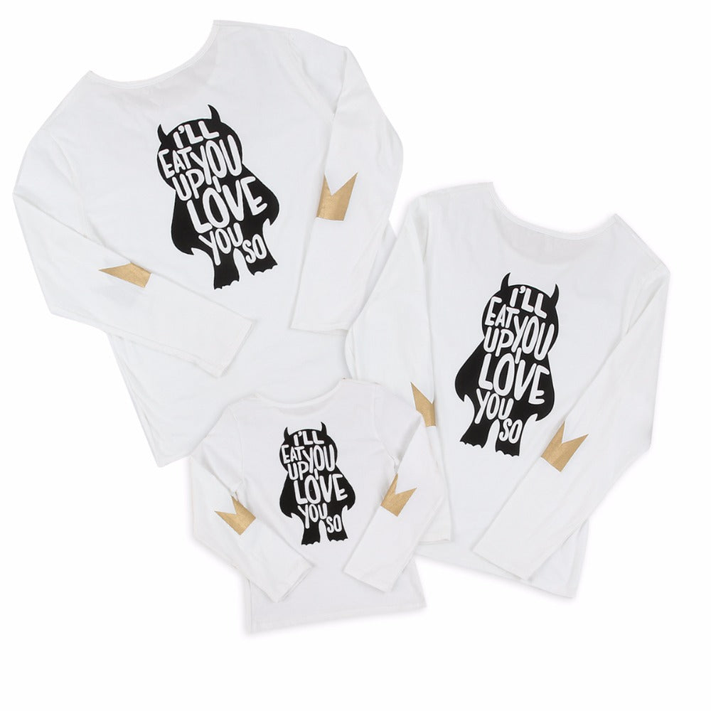 Fashion Cartoon Matching Long Sleeve Shirt