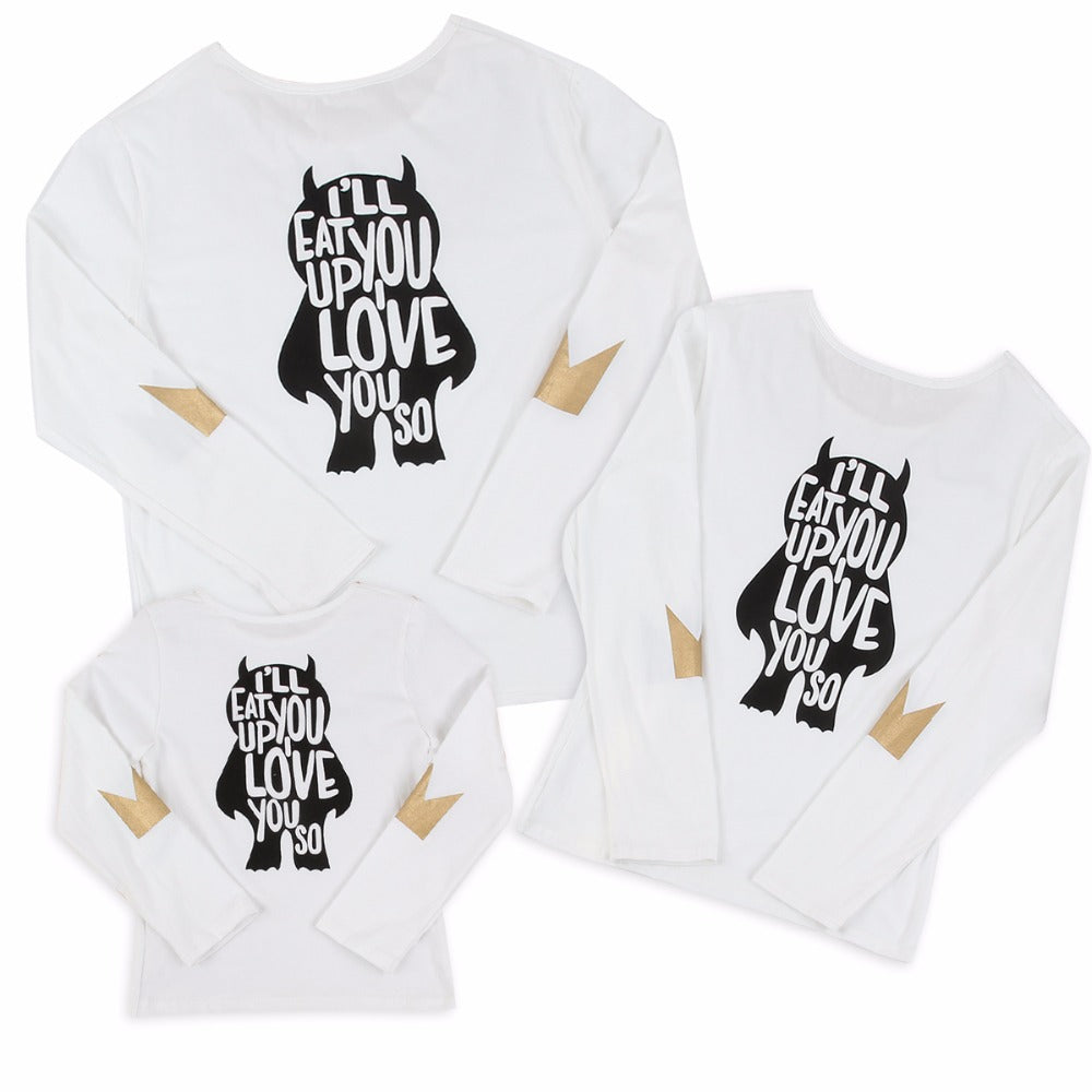 Fashion Cartoon Matching Long Sleeve Shirt