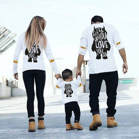 Fashion Cartoon Matching Long Sleeve Shirt