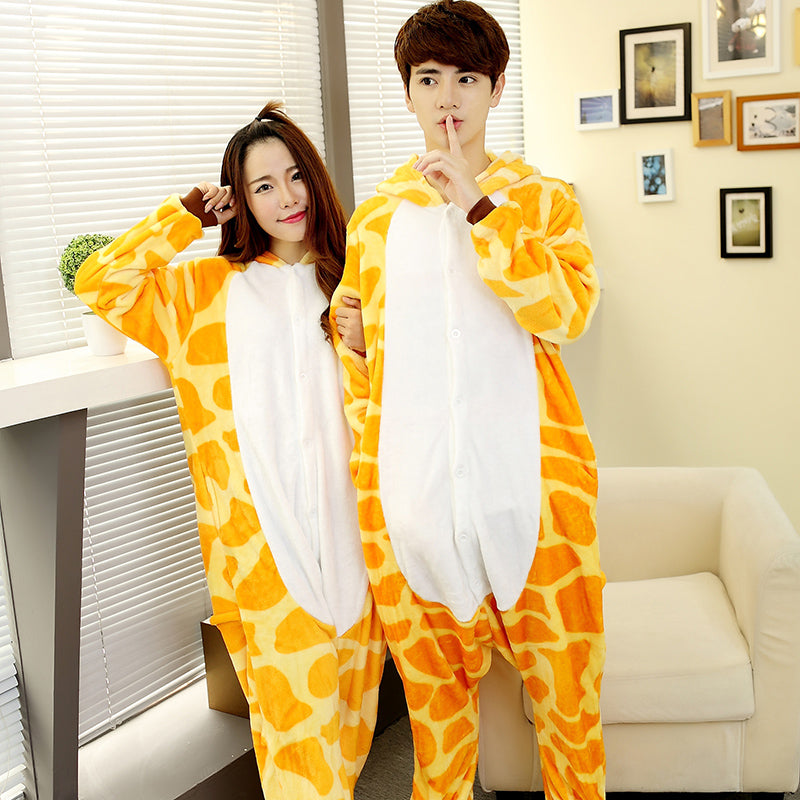 Flannel Animal Giraffe Matching Onesies