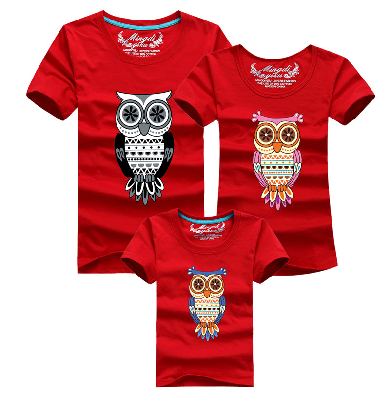 Cartoom Owl Matching T-shirts