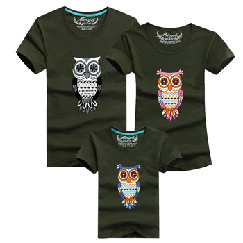Cartoom Owl Matching T-shirts