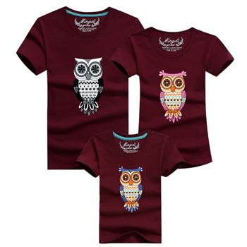 Cartoom Owl Matching T-shirts