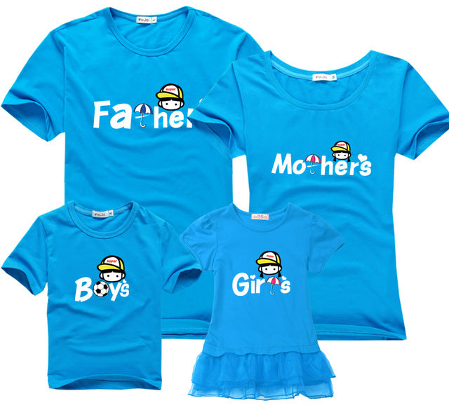 Leisure Cotton Matching T-shirts