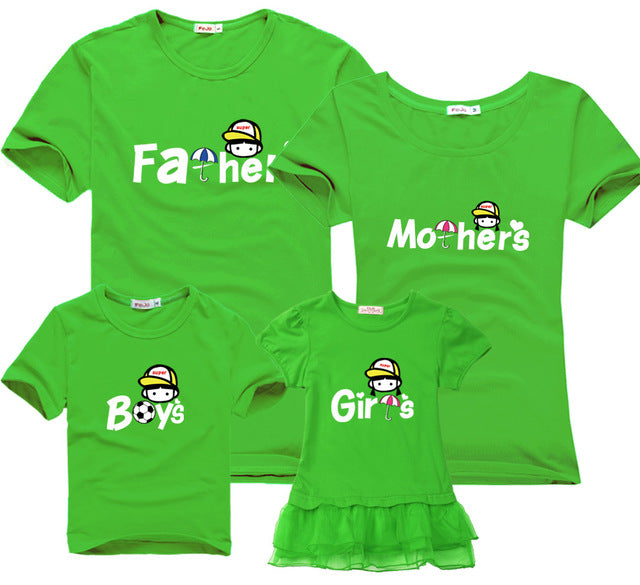 Leisure Cotton Matching T-shirts