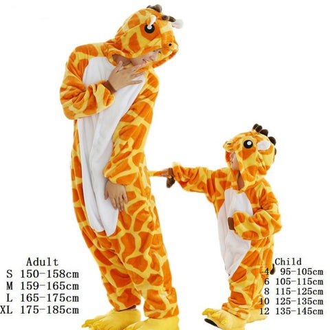 Flannel Animal Giraffe Matching Onesies