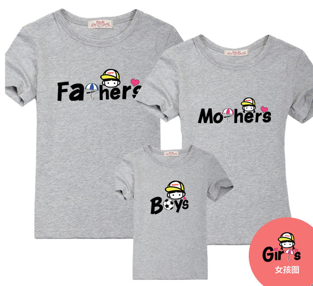 Leisure Cotton Matching T-shirts