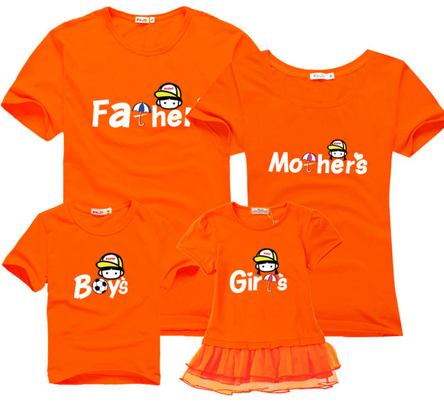 Leisure Cotton Matching T-shirts