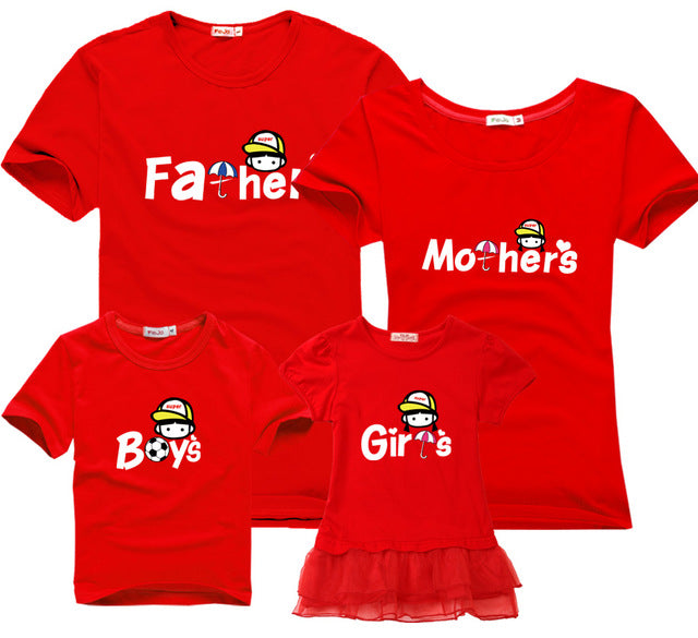 Leisure Cotton Matching T-shirts