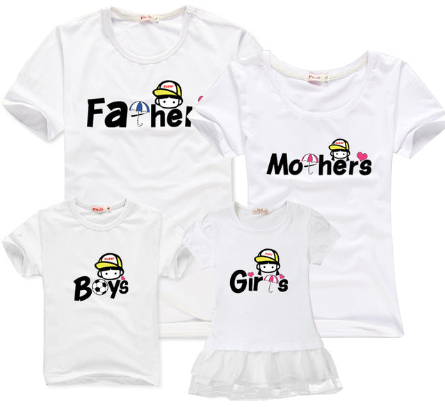 Leisure Cotton Matching T-shirts