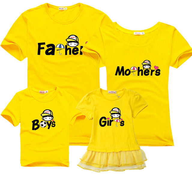 Leisure Cotton Matching T-shirts